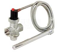 Caleffi Soupape de sécurité thermique ST543 – 3/4" F, laiton chromé, ressort inox, joints EPDM