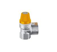 Caleffi Valvule De Sécurité 1/2” X 3/4” 6 Bar Laiton Chromé 2 Pièce 253