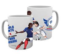 CALEGO Mug à Café N'golo Kante x Tsaro Misaki, Fédération Française de Football & Captain Tsubasa, 350 ml
