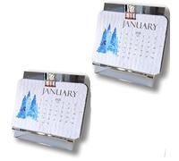 Calenda de semences amoureuses végétables respectueuses de l'environnement, 2026-12 mois de papier de semences biodégradables avec fleur sauvage, planificateur mensuel durable (2PC)