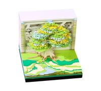 Calendar 2025 - Tree House Timepiece Calendar, Colorful Cute Memo Pad With Light, Artistic Paper Sculpture Craft For Note Taking And Decorative Ornament Tree House Calendar 2025 - Artsy Memo Pa