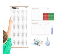 Calendar 2026-2027 - Year Calendar 2026 Aesthetic Wall Decor | Daily Weekly Monthly Planner For Schedule Planning Home Office School Classroom Dorm Apartment Christmas