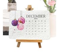 Calendar 2026, Nature Plant Desk Calendar with Stand, Daily Habit Tracking Planner for Home Office School or Studio, Perfect for Students Teachers and Professionals, Elegant Organizer