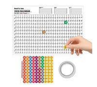 Calendar 2026 Weekly Monthly Planner with Stickers Daily Planner 2026 Schedule Poster for Schedule Appointment Agenda Academic Planning Home School Office Christmas New Year