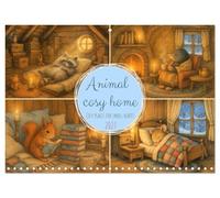 Calendar 2027 · Animal cosy home - Des endroits douillets pour les petits | cœurs · Une année riche en retraites animales · 11.7" x 16.5" Open Size · CALVENDO Wall Calendar
