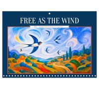 Calendar 2027 · as the Wind - Modern Flowing Motion Art Calendar | A collection of flowing wind-inspired artworks capturing motion, color… · 11.7" x 16.5" Open Size · CALVENDO Wall Calendar