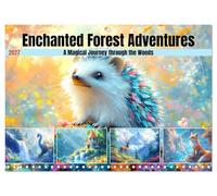 Calendar 2027 · Aventures dans la forêt enchantée | Un voyage magique à travers les bois · Une forêt mystique où les animaux… · 11.7" x 16.5" Open Size · CALVENDO Wall Calendar