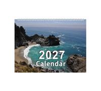 Calendar 2027 Hangable Landscape Monthly Planner Jan-Dec