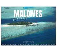 Calendar 2027 · Les Maldives vues d'en haut | Une infinité de nuances de turquoise · 16.5" x 23.4" Open Size · CALVENDO Wall Calendar