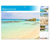 Calendar 2027 · Majorque mon amour | Majorque est l'île de vacances préférée des Allemands en Méditerranée · 16.5" x 23.4" Open Size · CALVENDO Wall Calendar
