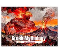 Calendar 2027 · Mythologie grecque - Les dieux des éléments | Une collection saisissante de divinités élémentaires illustrées à travers… · 11.7" x 16.5" Open Size · CALVENDO Wall Calendar