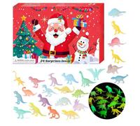 Calendar Advent, 24 Day Luminous Dinosaur Countdown, Advent Countdown for Children, Fun Interactive Holiday Learning Gift, Easy to Display Decor, Christmas Accessory for Home and Classroom