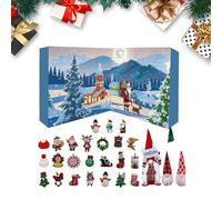 Calendar Advent - Gnome Countdown Dolls | Kids Adults 24 Day Dwarf Dolls Small Ornaments Countdown Calendar for Desktop, Centerpiece, Mantel, Fireplace or Christmas Tree Decor