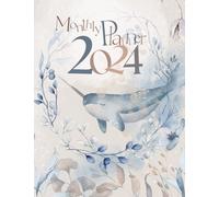 Calendar and Monthly Planner 2024: Elegant monthly planner with a beautiful design on the cover and inside, a spacious monthly calendar on two pages ... plans for the year.: Comfortable size 7x9inch
