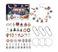 Calendar Bracelet Charm Christmas Advent Calendar 2022 Compte à rebours Ensemble pour Girl, Christmas 2022, DIY Set, Bijoux, Countd