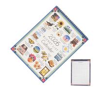 Calendar Planner - Calendrier de bureau 2026 | 9 x 12 pouces Seasonal Spiral Bound Work Supplies | Monthly Planner | for Habit Reading Health Mental Study School Task Home Cleaning Vacation Party