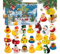 Calendario ’Avvento Di Natale 2024-24 Giorni Conto Alla Rovescia Con Giocattoli Anatre Gialle | Calendario Natalizio Educativo Per Bambini, Regalo Festivo, Camera, Casa, Giochi, Decorazione