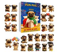 Calendario De Adviento, 27 X 18,5 X 4 Cm Colgante De Perro En Material Acrílico 2D,24 Días De Cuenta Regresiva Para Navidad 2025 | Para Niñas Niños Bebés Colección De Vacaciones De Año Nuevo