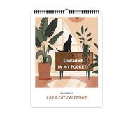 Calendrier 1pc, calendrier de chat de dessin animé surdimensionné-animal de compagnie, 12 modèles différents, mur, anniversaire, noël