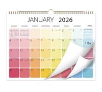 Calendrier 2020 - Calendrier mural mensuel 2020 avec dates de julien, 29,2 x 38,1 cm, janvier à décembre, reliure à deux spirales, blocs vierges, papier épais, boucle de suspension, parfait pour