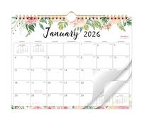 Calendrier 2021-2022 - Calendrier mural 2013-2013 à 21,5 cm, juillet 2021 à décembre 2022, calendrier mural à double spirale, grands blocs avec dates Julian, parfait pour une planification facile - Floral