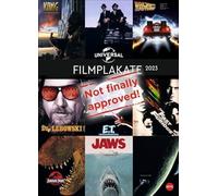 Calendrier 2023 édition universelle avec les meilleures affiches de film Universal. Calendrier mural XXL 49 x 68 cm.