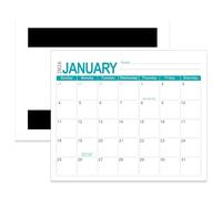 Calendrier 2025-2026, 12x10 pouces amovible juillet 2025 - déc. 2026 18 Calendrier mensuel du réfrigérateur magnétique avec blanc à domicile pour le bureau à domicile