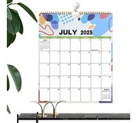 Calendrier 2025-2026 - Calendrier à suspendre de 18 mois | Double fil, 2025 2026 Mensuel suspendu, juillet 2025 - décembre 2026, agenda mural pour salle de sport, travail et famille