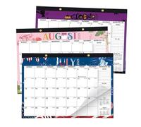 Calendrier 2025-2026, Calendrier Planificateur Mural 2025-2026 Avec Dates Juliennes, Grands Blocs Lignés Anti Transpiration Encre Pour Planification Organisation Liste Tâches Rendez-vous