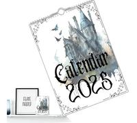 Calendrier 2025-2026 - Gothic Calenddar 202 5 - Calendrier mural du planificateur mensuel sur le thème du gothiic - Planer mensuel de 8x11inch Callendar, novembre à juin 2027, Hanging Calender Planner