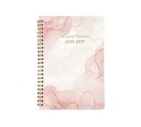 Calendrier 2025-2027, agenda mensuel, planificateur de vie hebdomadaire, reliure en robuste, améliore l'organisation, facile à utiliser, polyvalent pour les étudiants, 21 x 15 x 2 cm