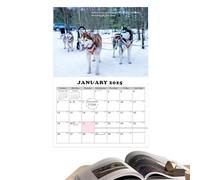Calendrier 2025 avec chiots amusants - 27,9 x 20,3 cm - Calendrier mural mensuel 2025 pour, adolescents, amoureux des chiens, maison, école