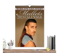 Calendrier 2025 Avec Coupe Cheveux Mulets, Calendrier Mural 2025, Calendrier 2025 Planificateur Mensuel, World's Greatest Mullets Calendrier Mural, Hilarious Hair Style Calendar 2025 Calendrier