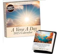 Calendrier 2025 avec verset de la Bible par jour | Plus de 300 versets chrétiens de la Bible NIV pour inspirer votre dévotion quotidienne, vos versets religieux et religieux quotidiens pour homme et