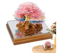 Calendrier 2025 - Calendrier de bureau avec lumière LED, bloc-notes artistique en papier sculpté | Bloc-notes multifonction à détacher, décoration de bureau exquise pour la maison, le bureau, cadeau