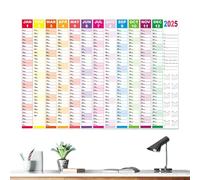 Calendrier 2025 - Calendrier mural carré - Planning annuel avec papier épais et décoration de bureau - Planificateur pour amis, famille et cadeaux