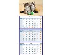Calendrier 2025 Chats tripartites