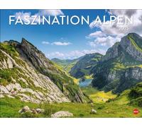 Calendrier 2025 fascinant des Alpes : superbes panoramas de montagne dans un calendrier mural. Calendrier décoratif avec calendrier mensuel.