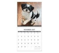 Calendrier 2025 Mural Chien Mensuel Fil Métal Planificateur | Planification & Organisation Janvier-Décembre Maison Bureau Salle de ormeur Étagère Agenda Rendez-vous