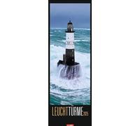 Calendrier 2025 Phares : calendrier long avec 12 photos spectaculaires. Calendrier mural XXL 2025. Calendrier vertical avec de superbes photos de paysage. 34 x 98 cm.