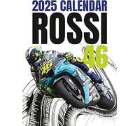 Calendrier 2025 V Rossi A3, en couleur, à spirale