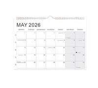 Calendrier 2026 2026.1-2027.6 18-month Wall Calendar Small-sized With Dual-line Binding for Home School Offices Classroom Calendrier mensuel 2026