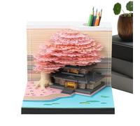 Calendrier 2026,2026 | Motif maison d'arbre à fleurs avec mémo détachable pour salle de classe, vacances, déplacement, entraînement, enseignant, maison