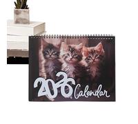 Calendrier 2026 2026 mural et de bureau de 12 mois, organiseur de 20,3 x 27,9 cm avec illustrations de chats mignons, affichage de la date mensuelle, calendrier à suspendre en papier pour la maison