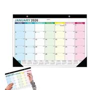 Calendrier 2026-2027 - 18 feuilles, calendrier de planification de 18 mois, couverture complète des dates | Accessoire décoratif de planification de maison avec lisibilité durable pour les entreprises