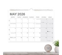Calendrier 2026-2027,Agenda À Cases Réglées Avec Jours Fériés Et Phases Lunaires | Calendrier Mural De Janvier 2026 À Juin 2027 - pour les Bureaux Scolaires les Salles de Classe les Salles de Réunion