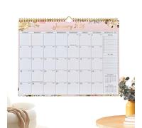 Calendrier 2026-2027 - Planificateur mural 14,5 x 11,8 pouces, motif floral | Planification prolongée de 18 mois Résumé du début de janvier pour une utilisation quotidienne au travail et à l'école