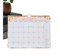 Calendrier 2026 | 36,8 x 30,0 cm agenda fleurs | calendriers muraux 18 2026-2027 | pour maison, école, bureau, bureau, salle de t planification quotidienne