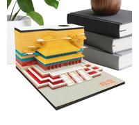 Calendrier 2026 3D avec étui en acrylique, motif cité interdite, construction en papier, fonction décorative, outil de bureau, accessoire artistique pour Thanksgiving, Noël