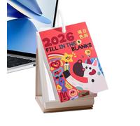 Calendrier 2026 à colorier - Calendrier de bureau | Planificateur 2026, faits de routine amusants sur les vacances et chevalet debout, citations inspirantes quotidiennes pour ornement, perpétuel